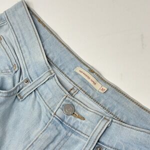 Levi's Womens High Waisted Tapered Jeans Light Wash Stretch W30 L29